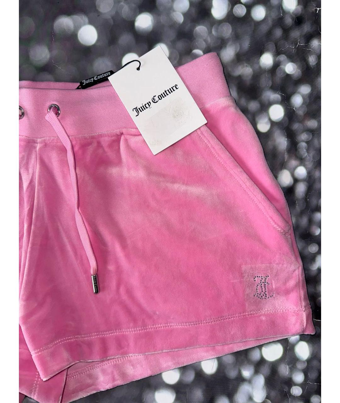 JUICY COUTURE Розовые полиэстеровые шорты, фото 4