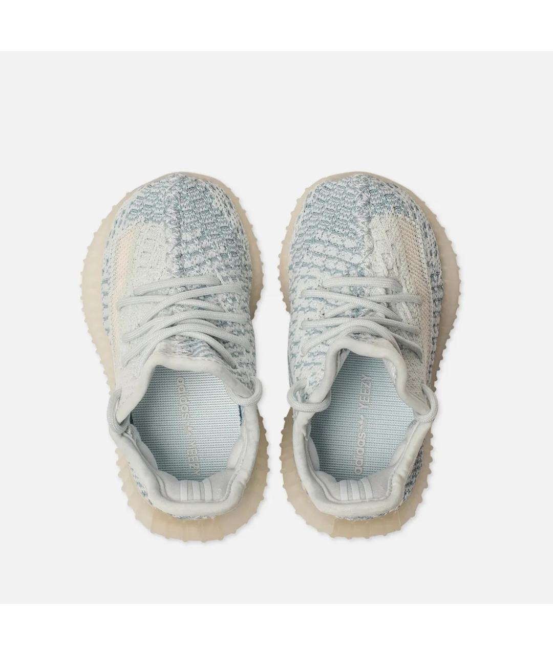 ADIDAS YEEZY Голубые текстильные кеды, фото 3