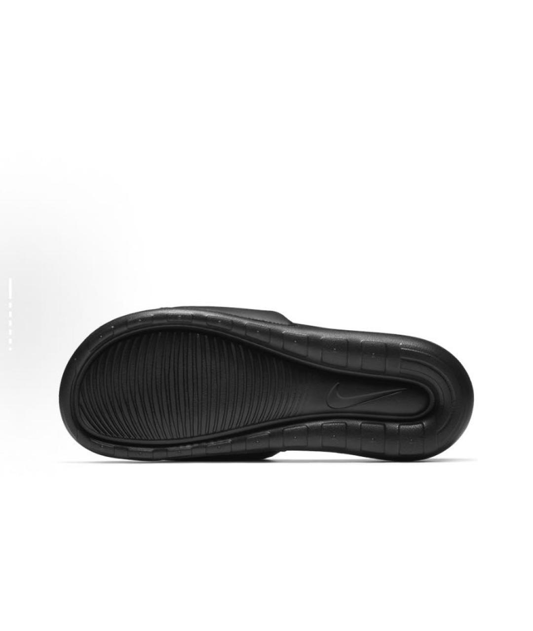 NIKE Черные резиновые шлепанцы, фото 4