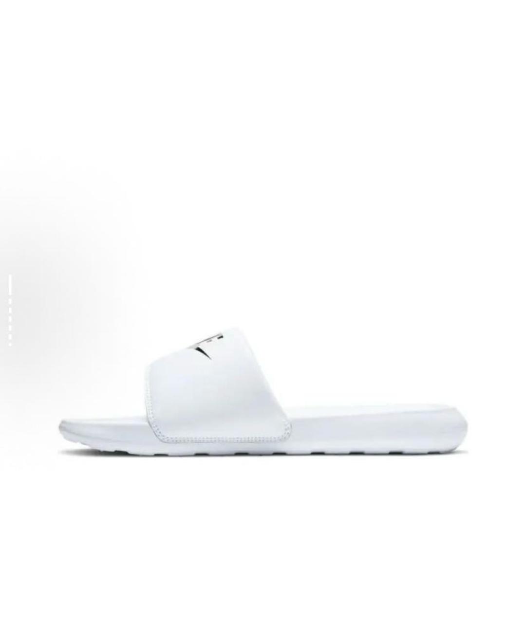 NIKE Белые резиновые шлепанцы, фото 4