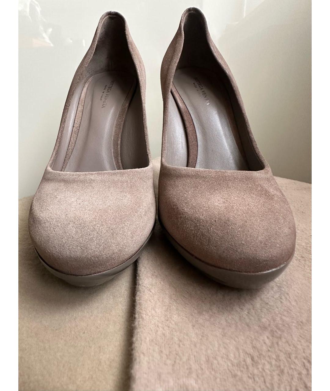 BOTTEGA VENETA Серые замшевые туфли, фото 5