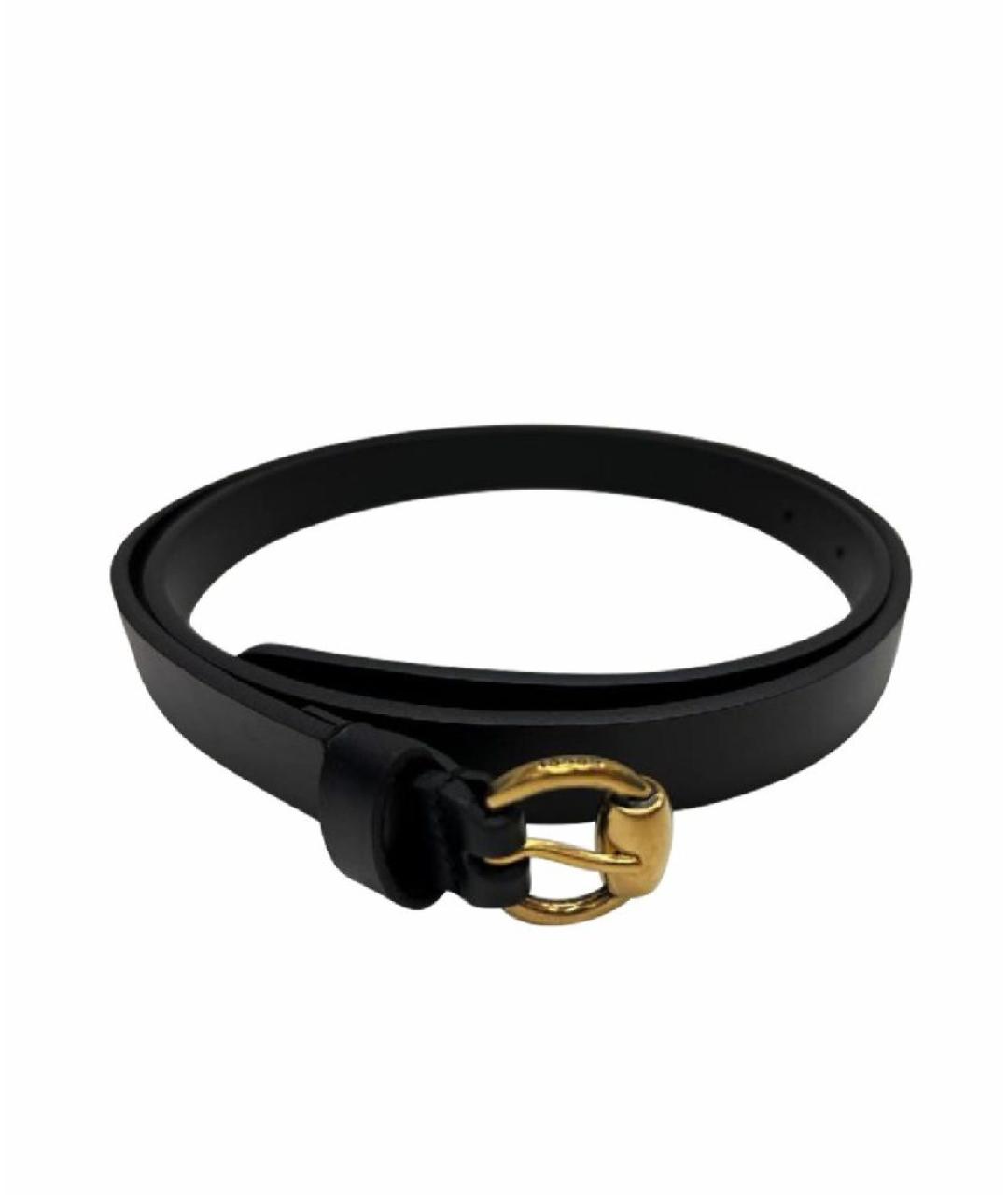GUCCI Черный кожаный ремень, фото 1
