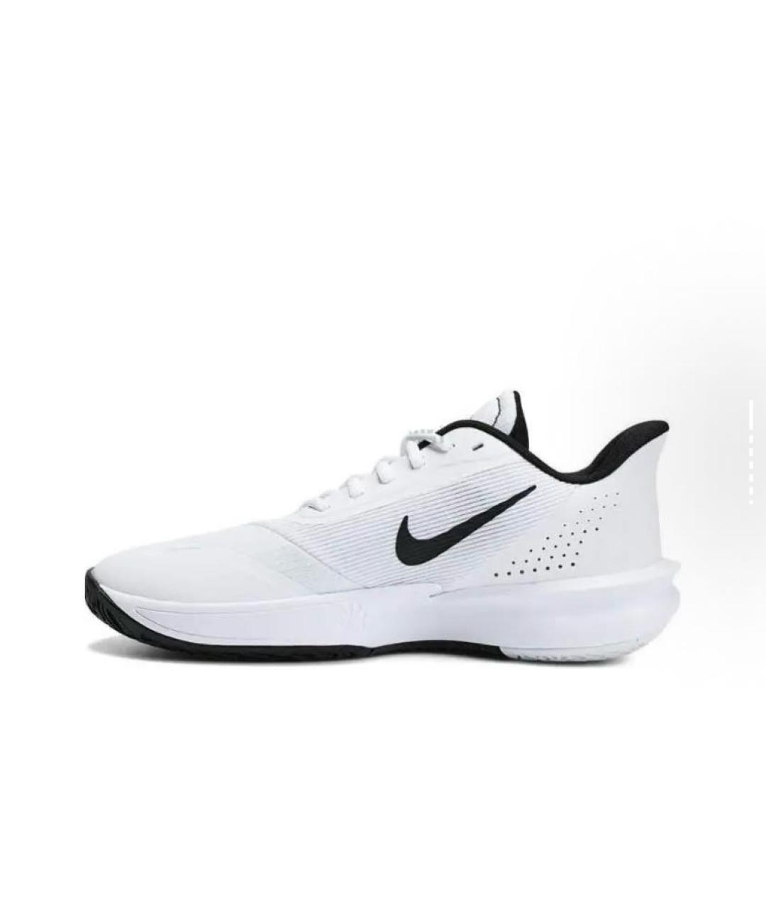 NIKE Белые текстильные низкие кроссовки / кеды, фото 2