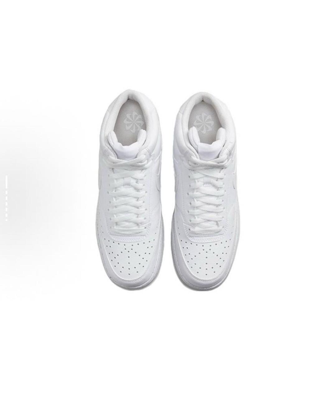 NIKE Белые кожаные высокие кроссовки / кеды, фото 3