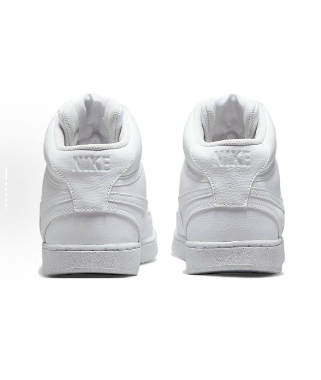 NIKE Белые кожаные высокие кроссовки / кеды, фото 4
