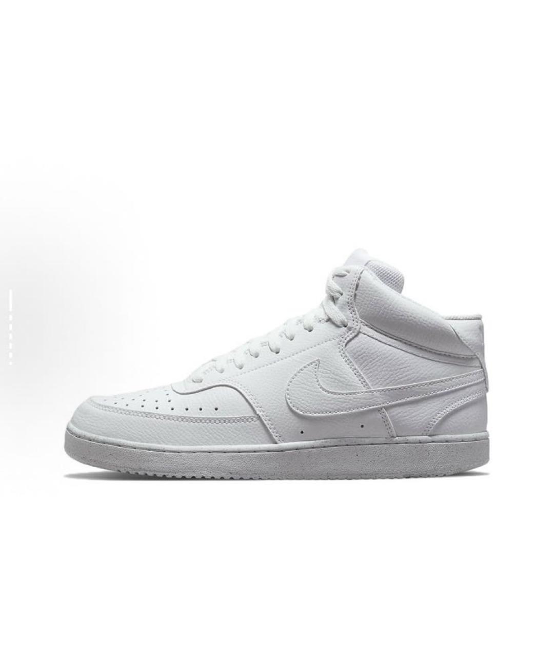 NIKE Белые кожаные высокие кроссовки / кеды, фото 7