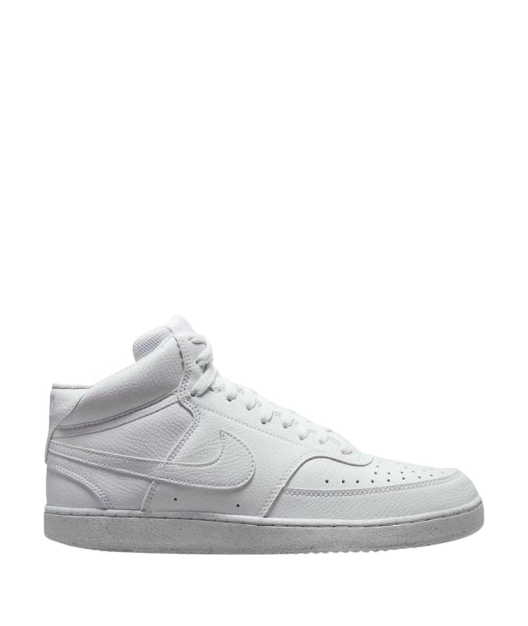 NIKE Белые кожаные высокие кроссовки / кеды, фото 1