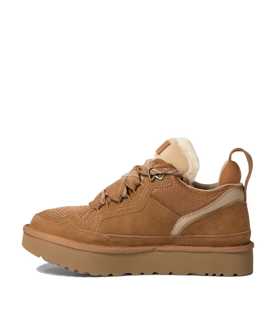 UGG AUSTRALIA Коричневые кожаные кроссовки, фото 2