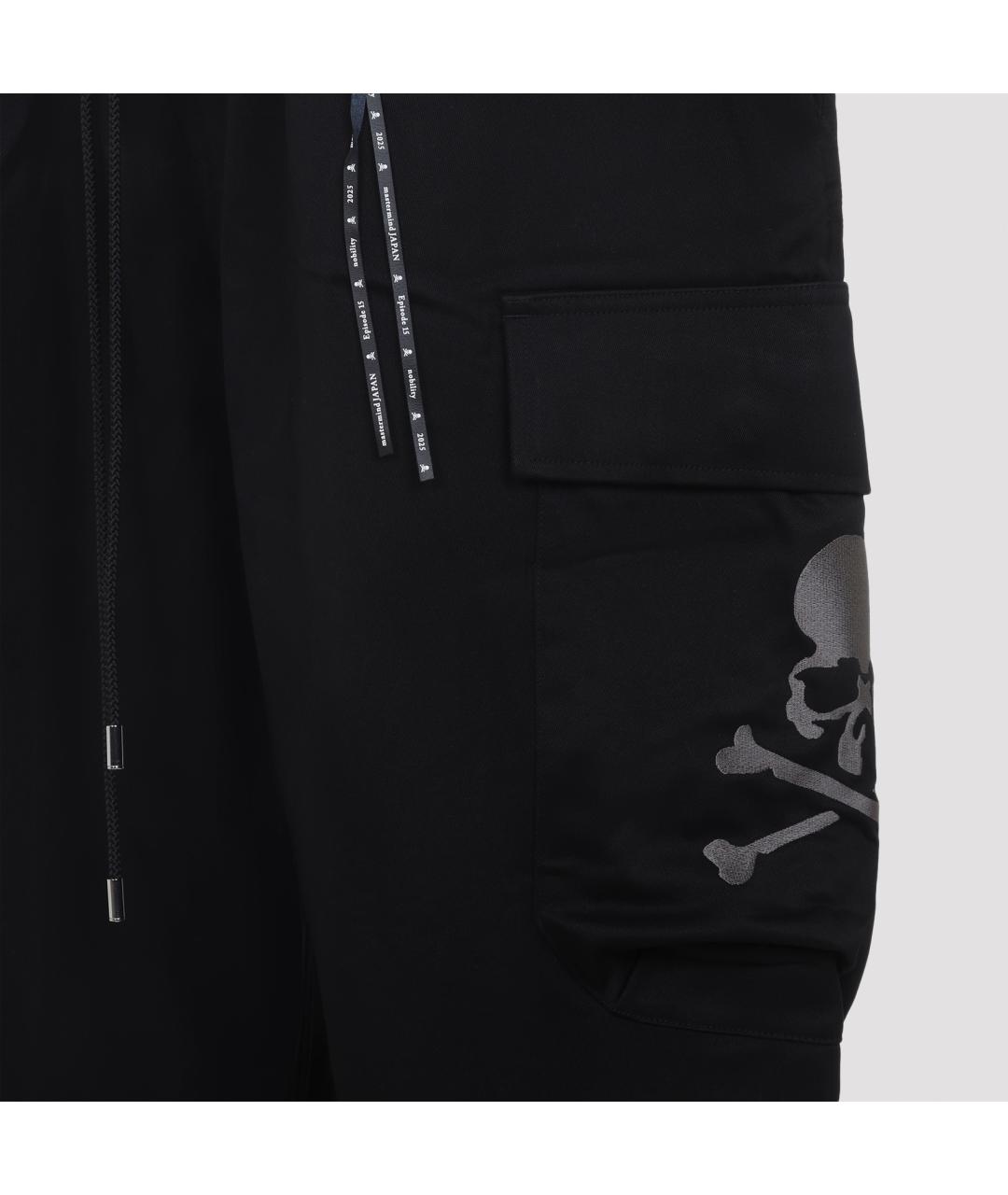 MASTERMIND JAPAN Черные хлопковые повседневные брюки, фото 5