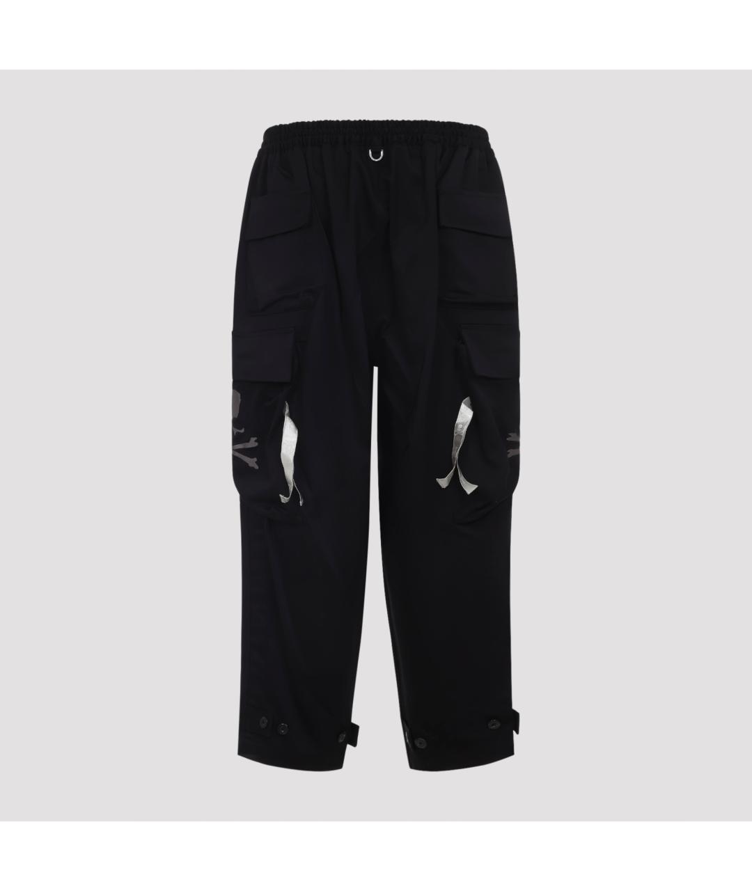 MASTERMIND JAPAN Черные хлопковые повседневные брюки, фото 4