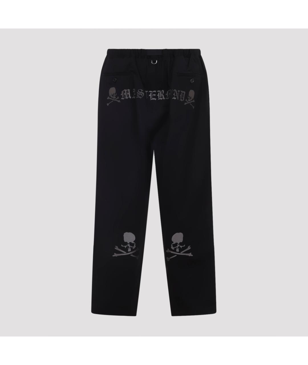 MASTERMIND JAPAN Черные хлопковые повседневные брюки, фото 4