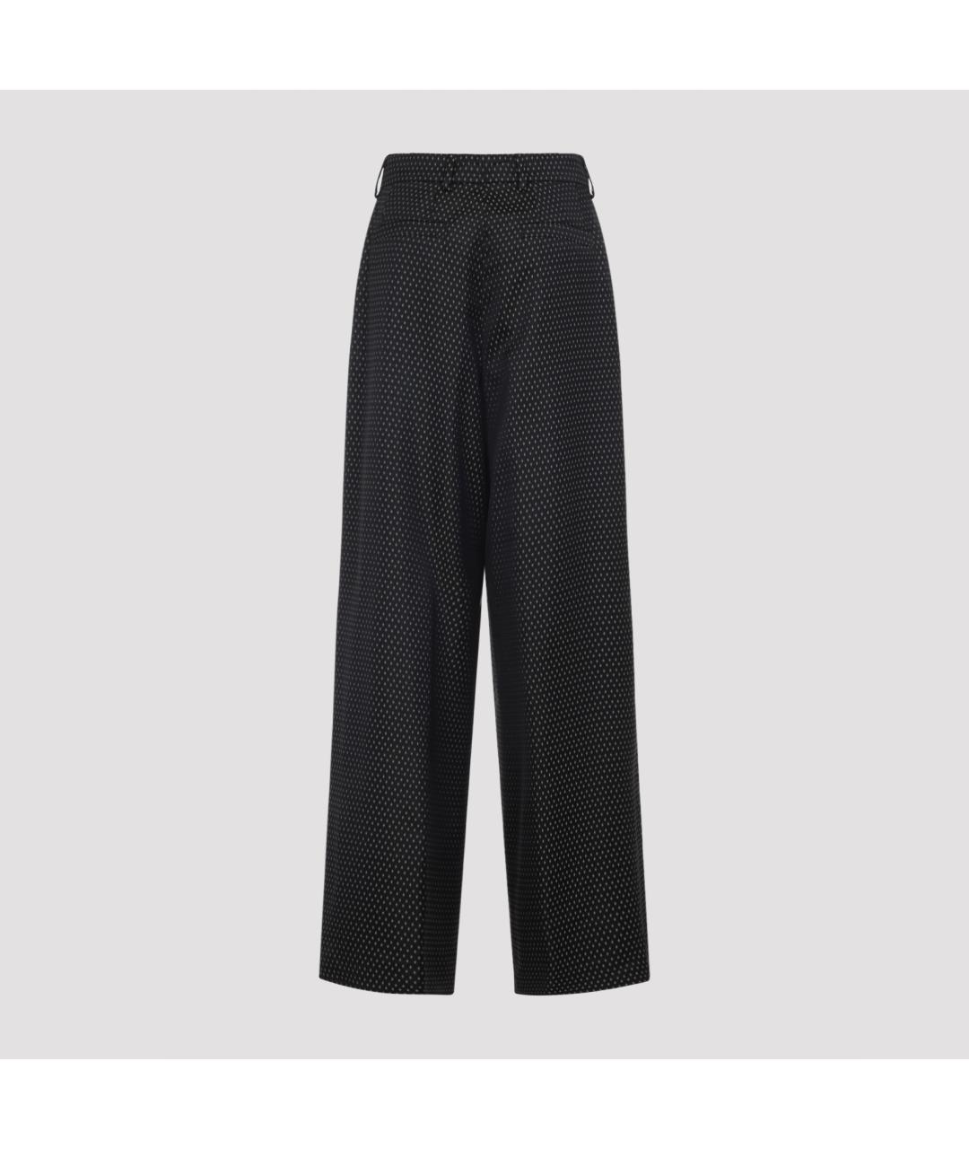 DRIES VAN NOTEN Черные вискозные прямые брюки, фото 2