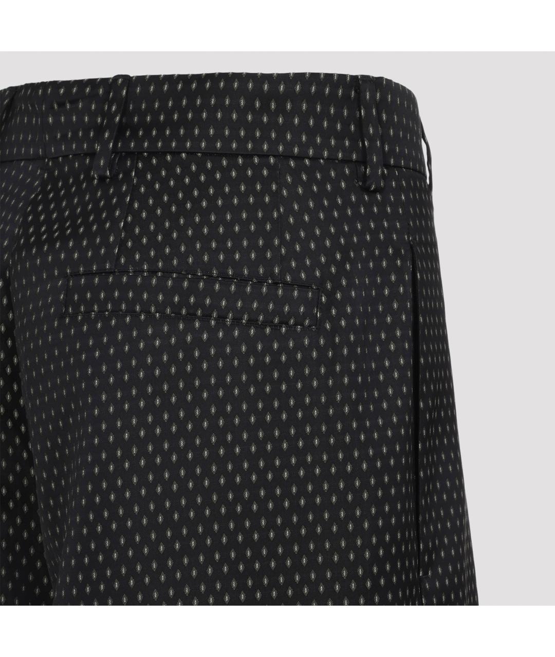 DRIES VAN NOTEN Черные вискозные прямые брюки, фото 4