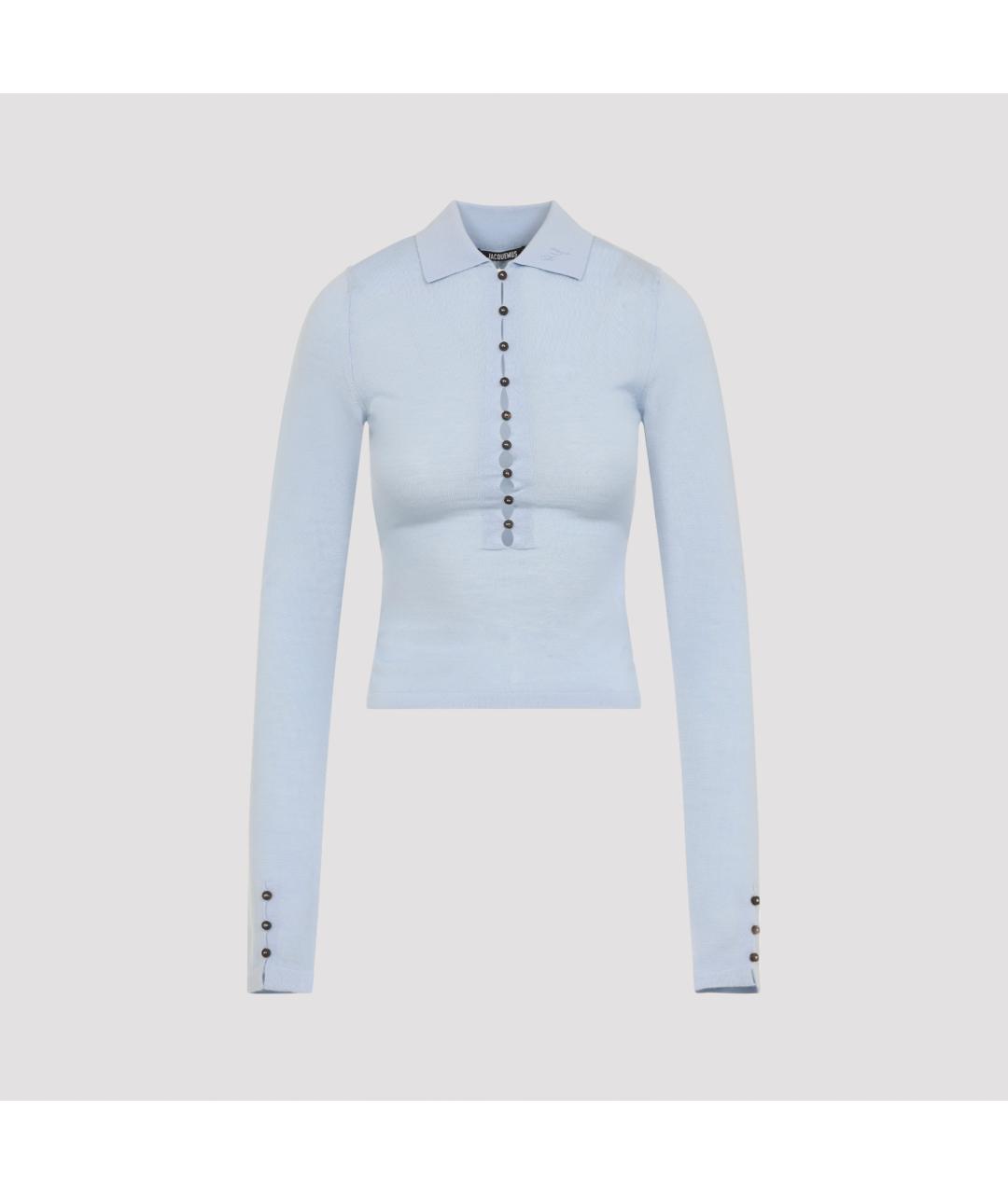 JACQUEMUS Голубой шерстяной джемпер / свитер, фото 2
