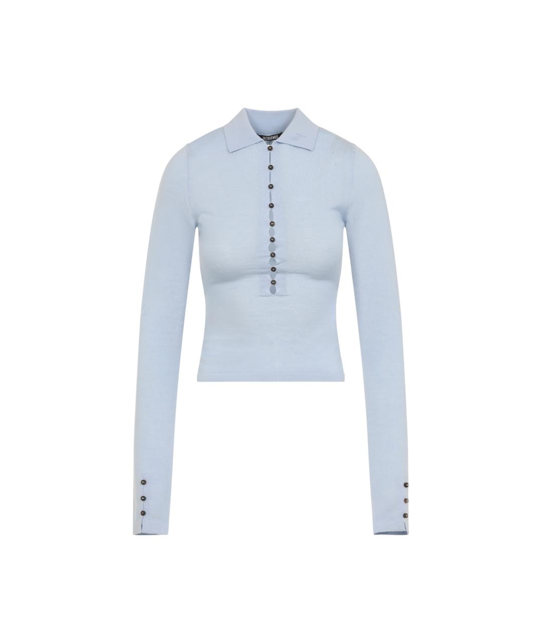 JACQUEMUS Голубой шерстяной джемпер / свитер, фото 1