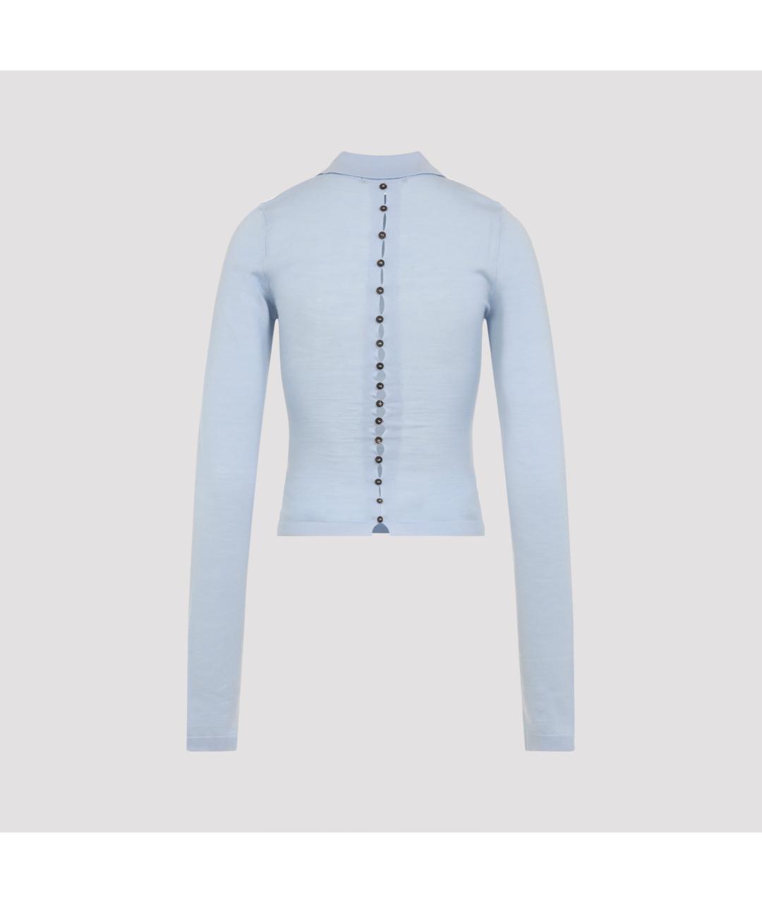 JACQUEMUS Голубой шерстяной джемпер / свитер, фото 4