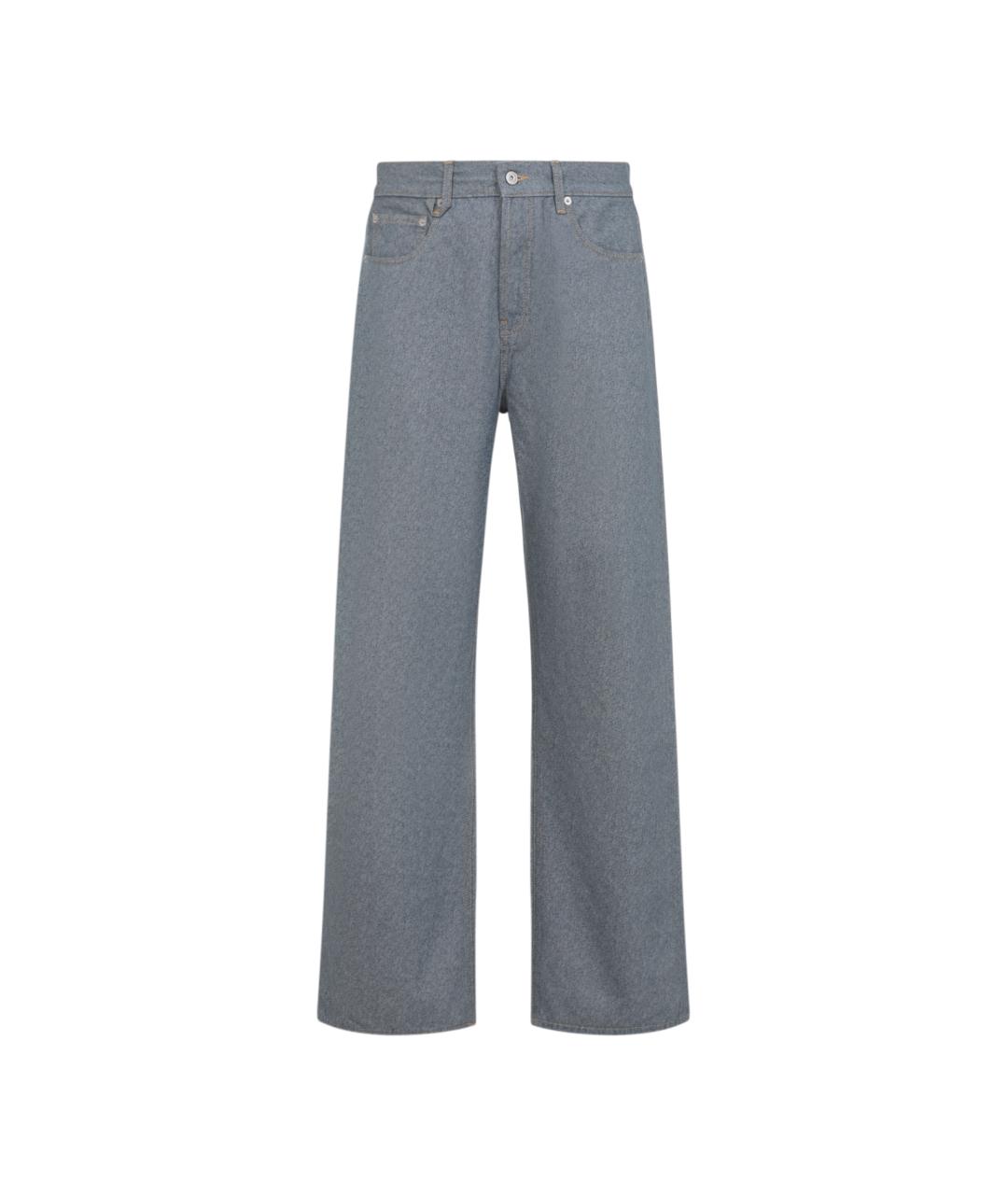 JACQUEMUS Голубые хлопковые прямые джинсы, фото 1