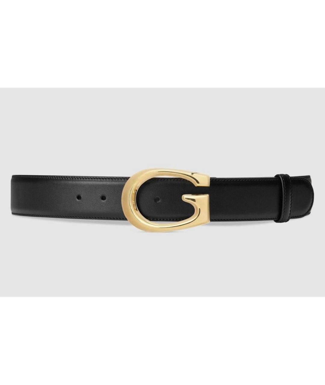 GUCCI Черный кожаный ремень, фото 2