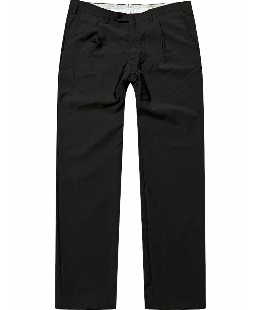 BRIONI Коричневые шерстяные классические брюки, фото 1