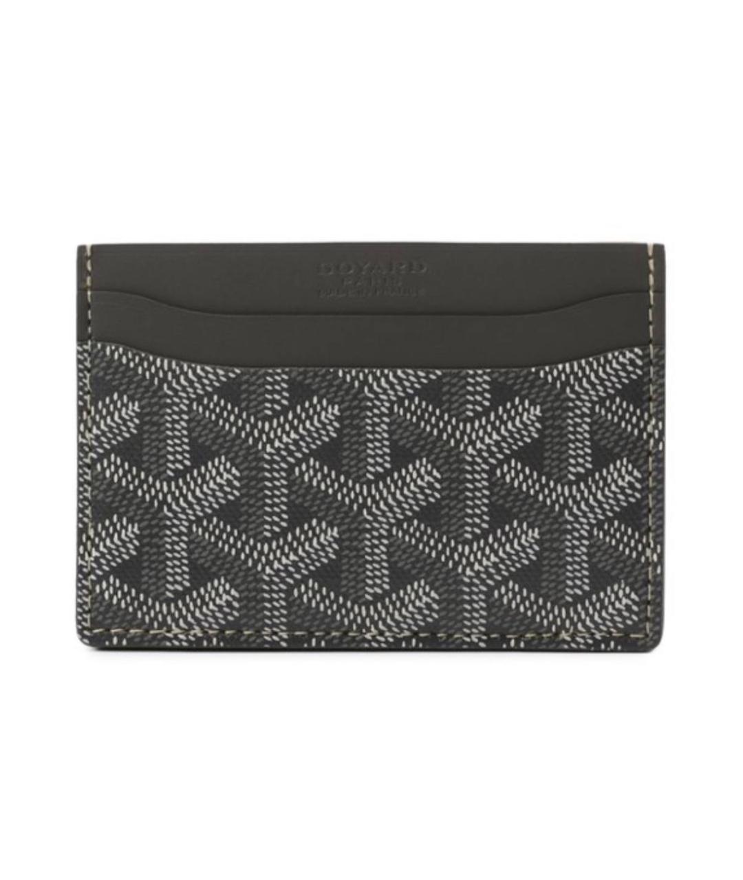 GOYARD Антрацитовый кожаный кардхолдер, фото 1
