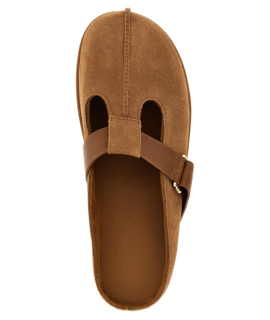 UGG AUSTRALIA Коричневые замшевые сабо, фото 4