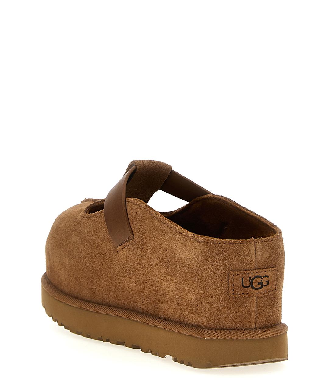 UGG AUSTRALIA Коричневые замшевые сабо, фото 3