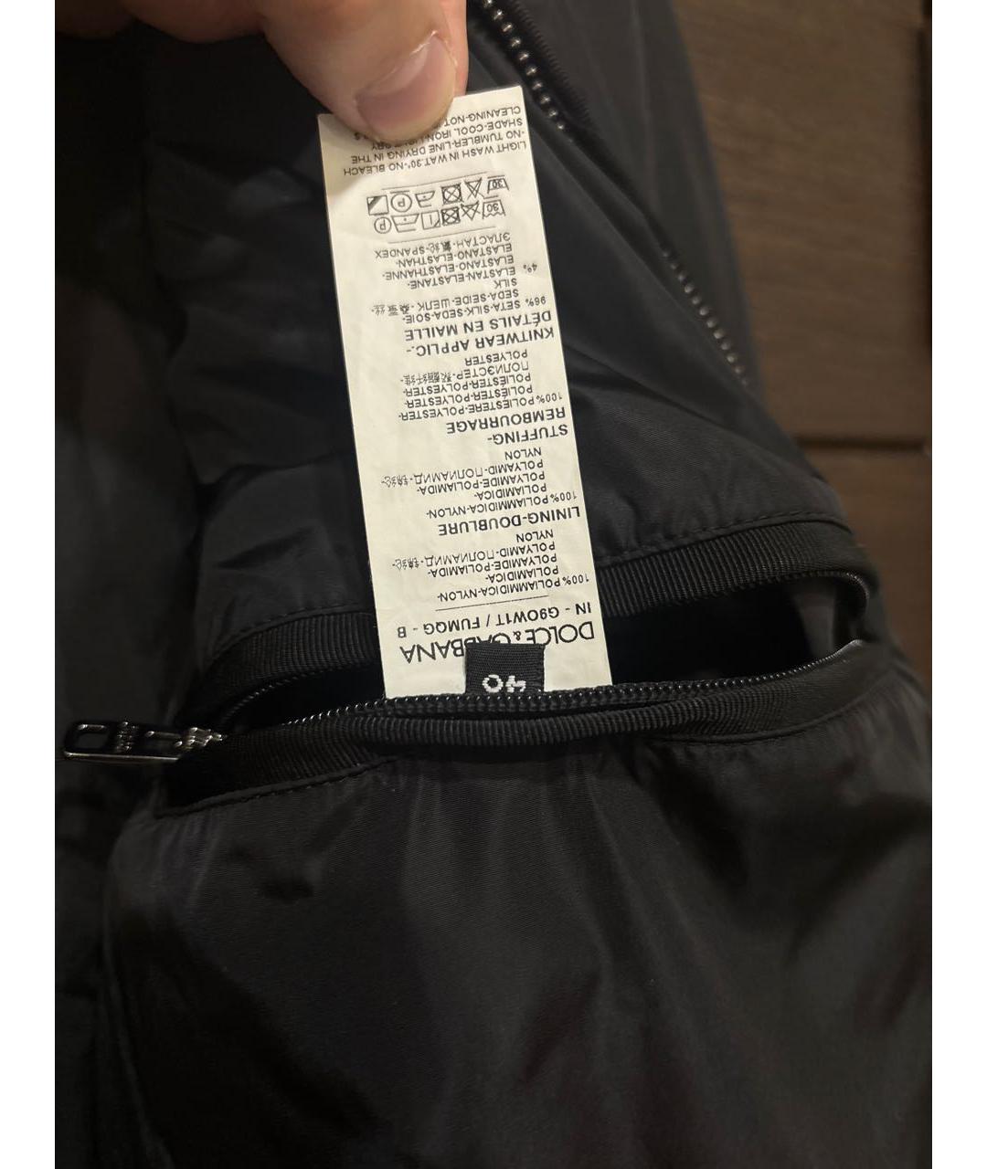 DOLCE&GABBANA Черная атласная куртка, фото 5
