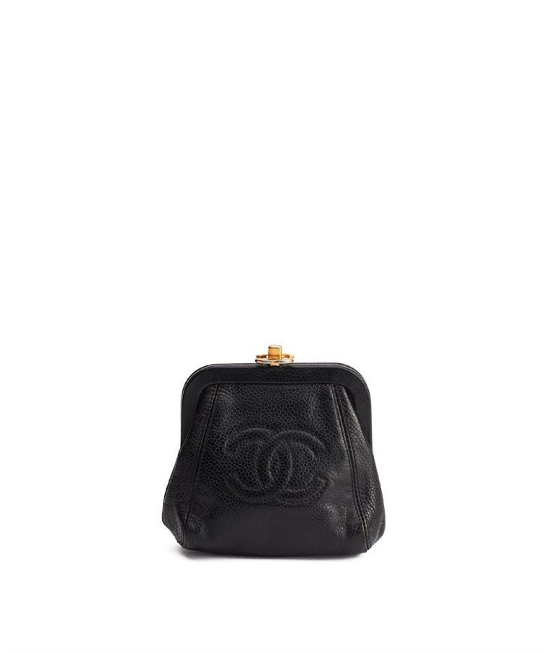 CHANEL Черный кожаный кошелек, фото 8