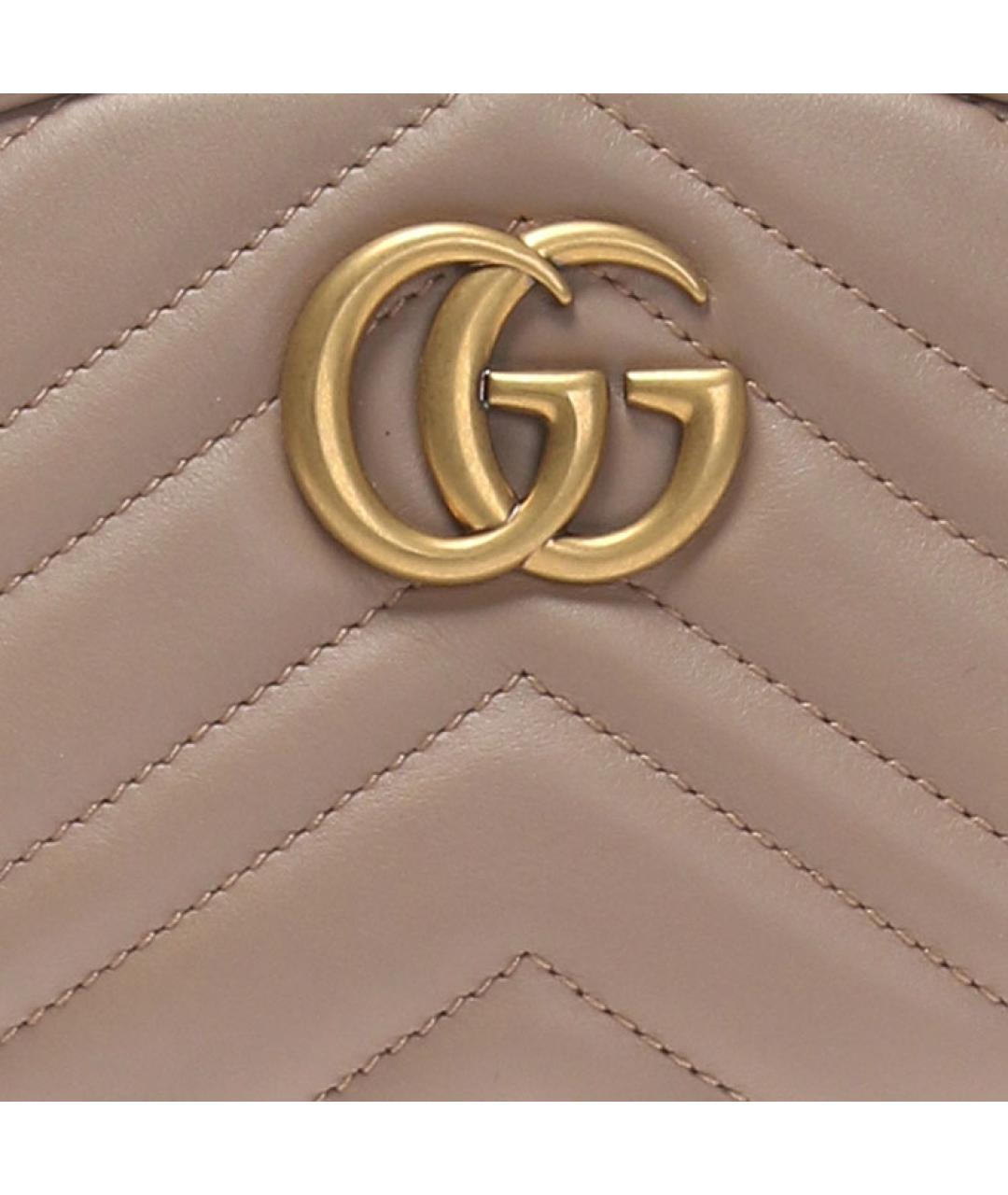 GUCCI Бежевая кожаная поясная сумка, фото 5