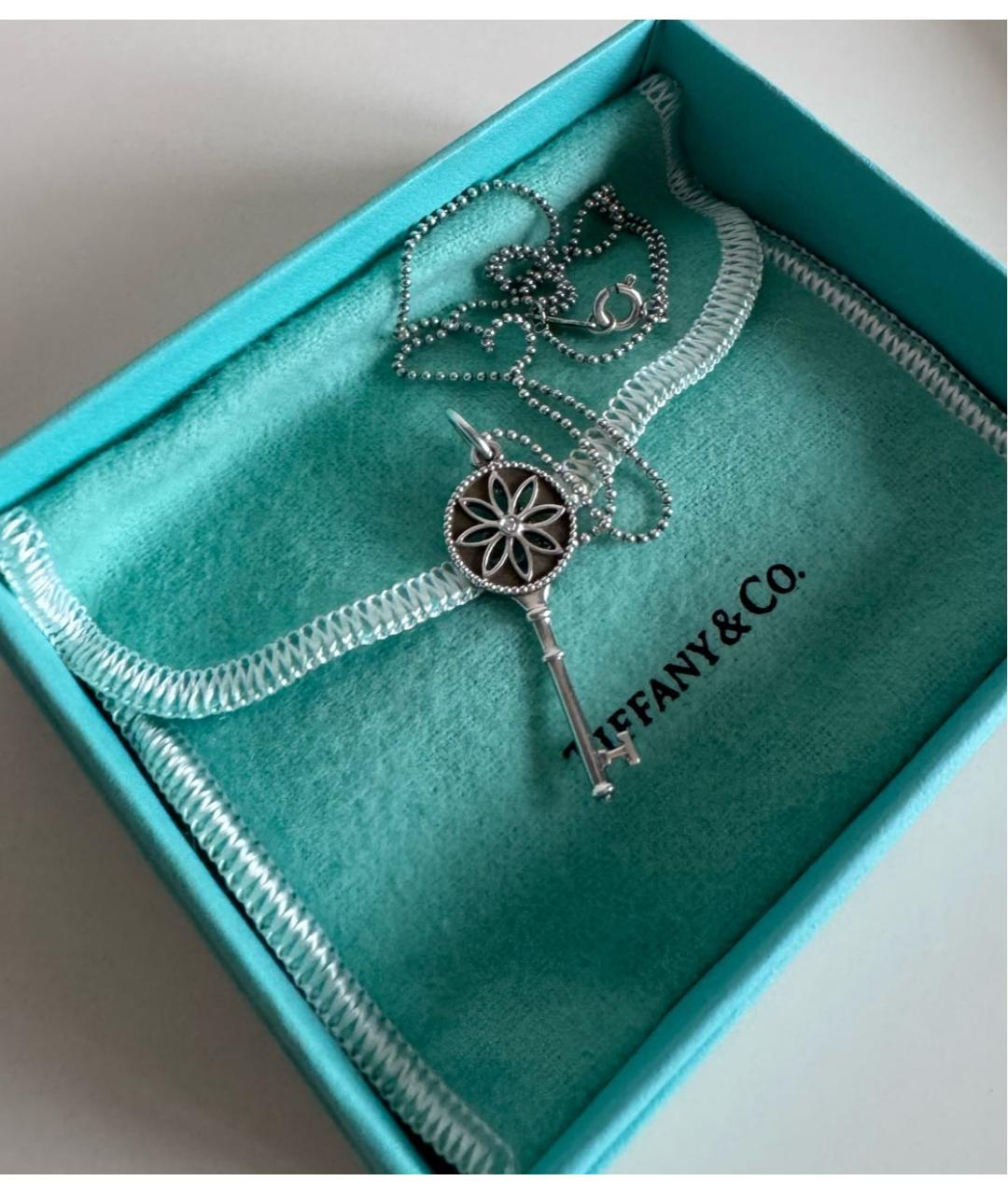 TIFFANY&CO Серая серебряная подвеска, фото 2