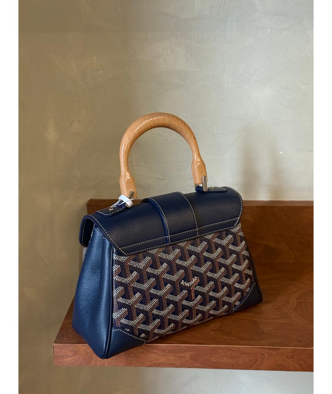 GOYARD Темно-синяя сумка с короткими ручками, фото 7