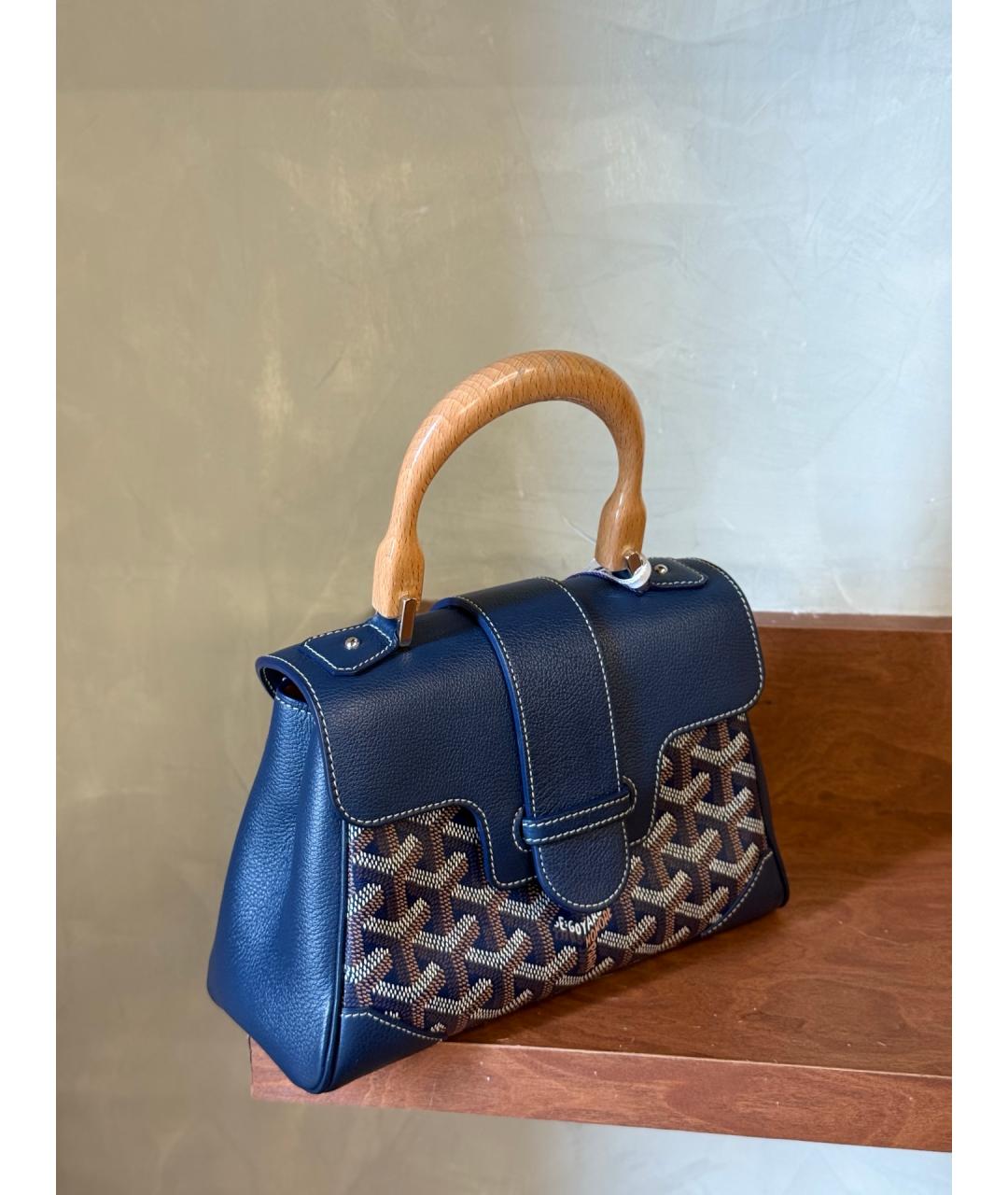 GOYARD Темно-синяя сумка с короткими ручками, фото 4