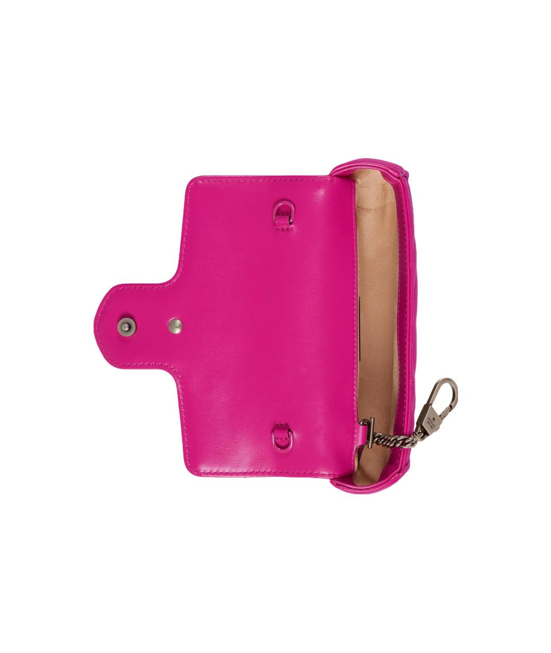 GUCCI Фуксия кожаная сумка через плечо, фото 7