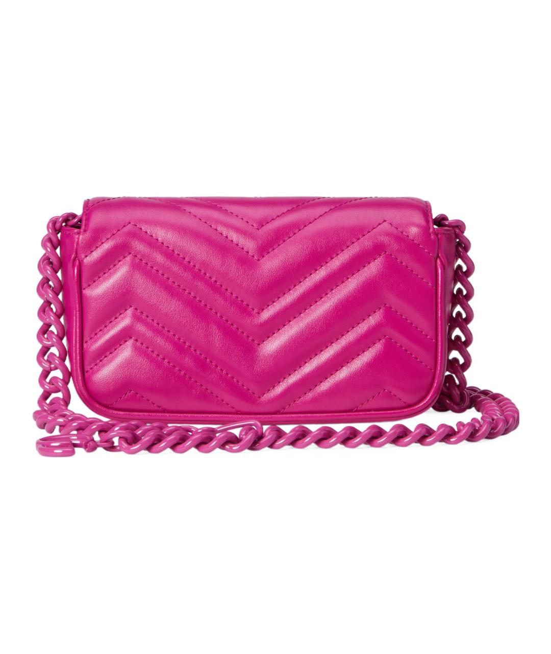 GUCCI Фуксия кожаная сумка через плечо, фото 2