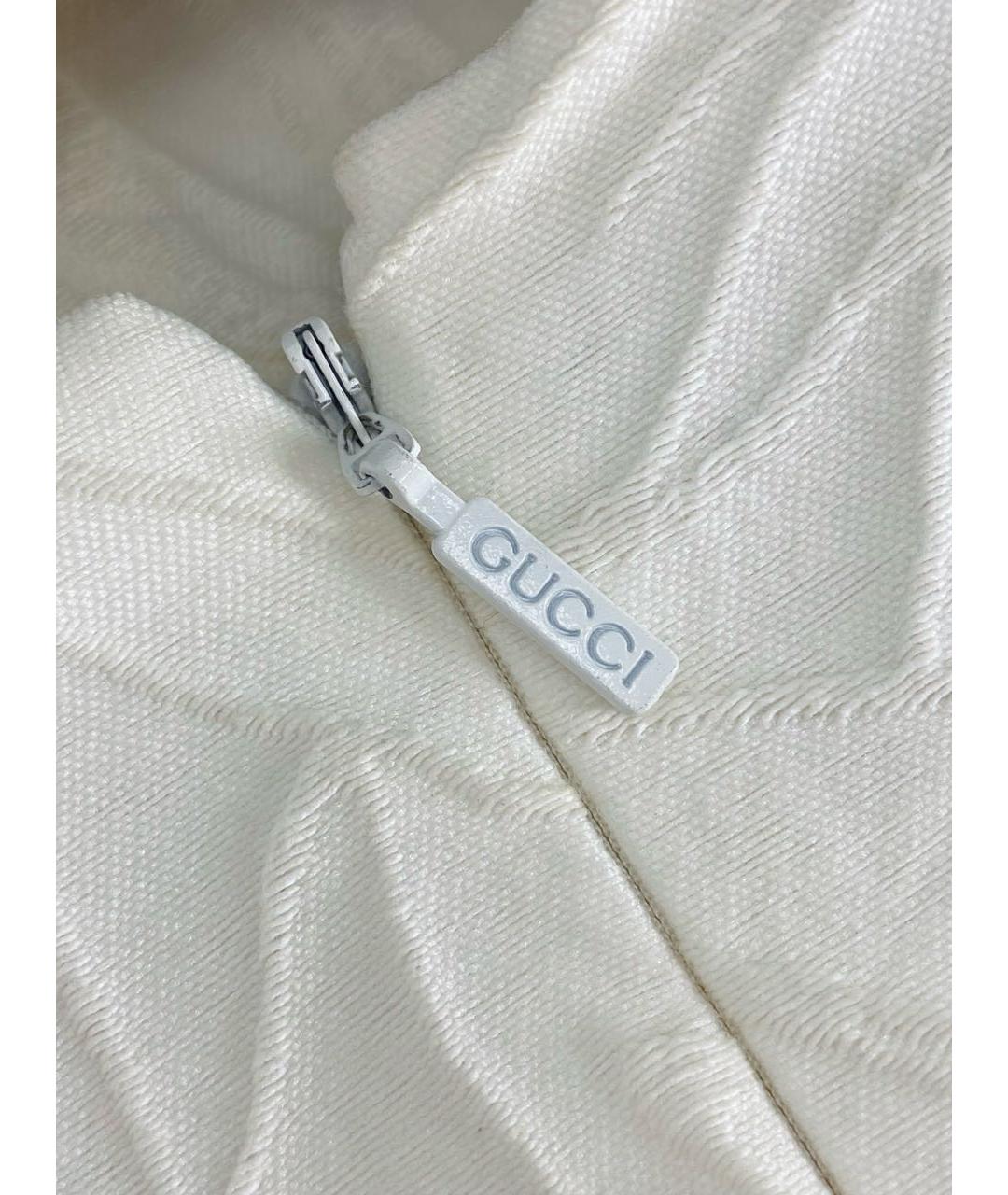 GUCCI Белое хлопко-эластановое платье, фото 4