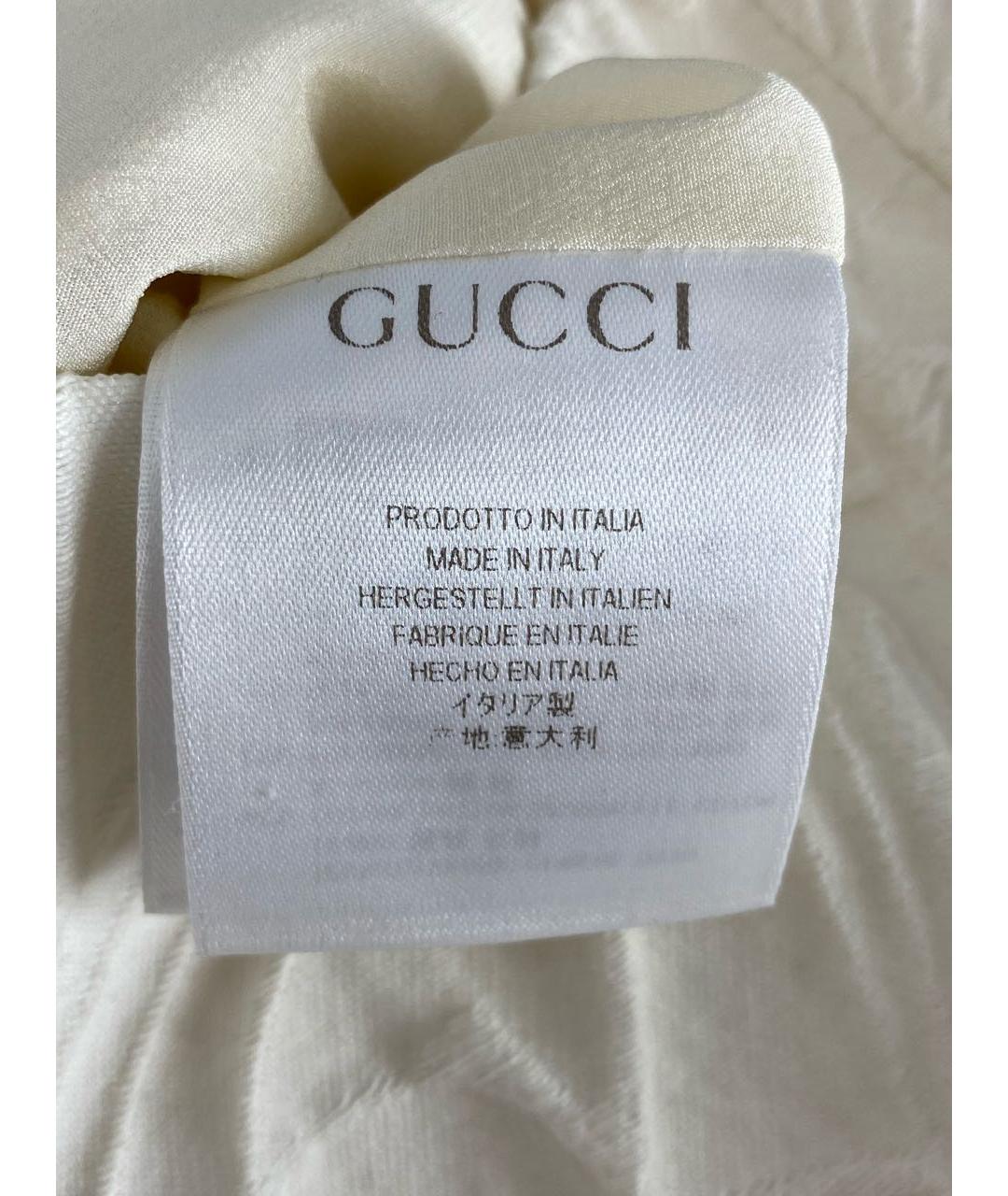 GUCCI Белое хлопко-эластановое платье, фото 6