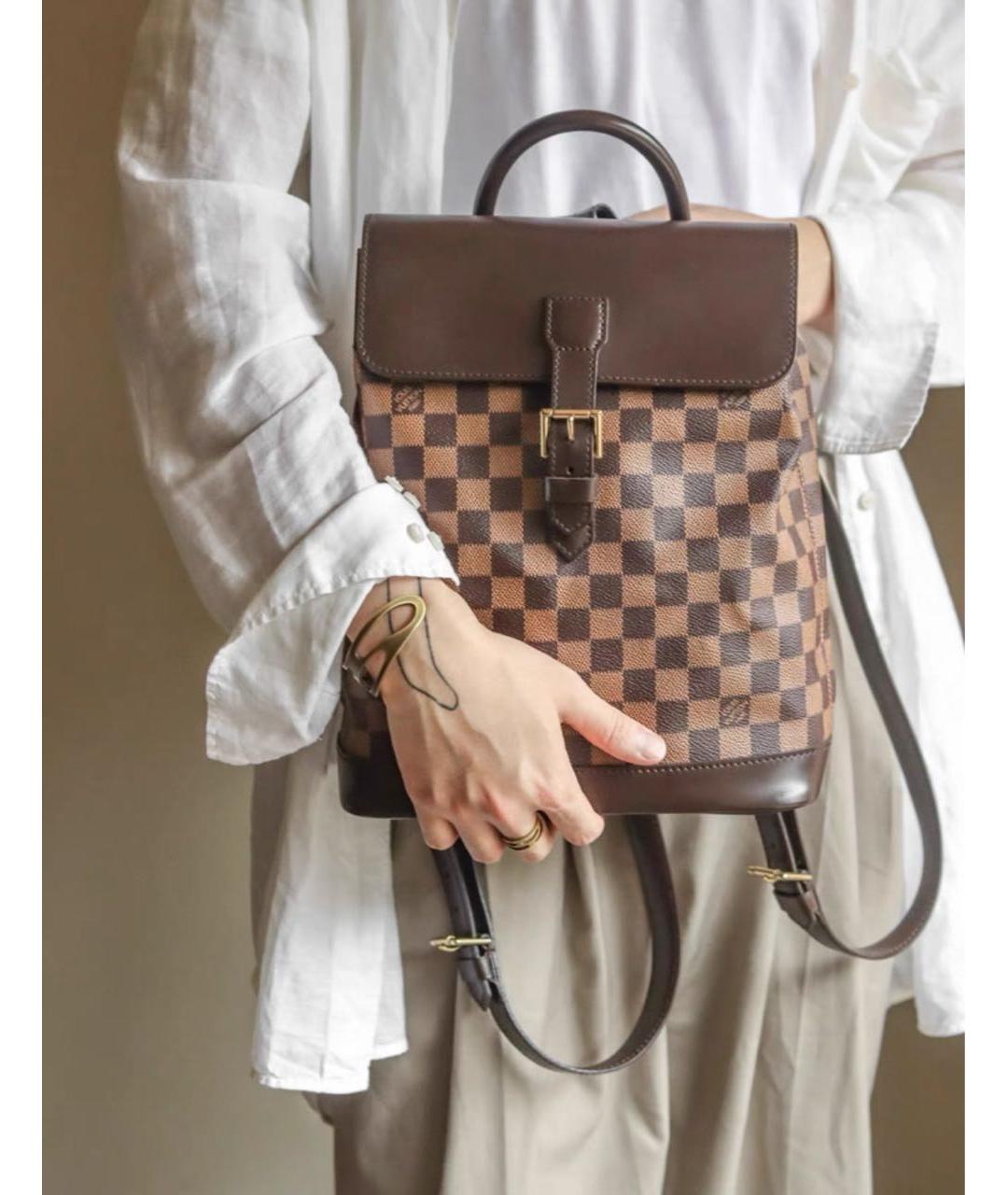 LOUIS VUITTON Коричневый рюкзак, фото 2