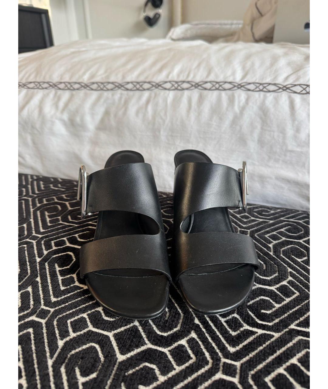 3.1 PHILLIP LIM Черные кожаные мюли, фото 2