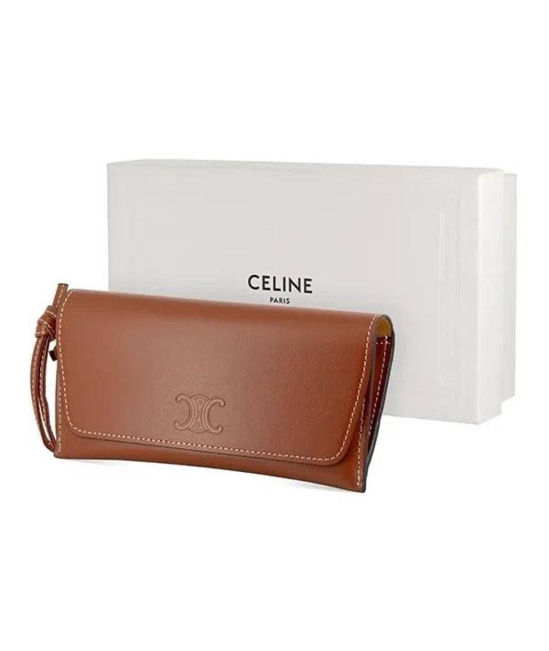 CELINE Коричневая сумка через плечо из искусственной кожи, фото 5