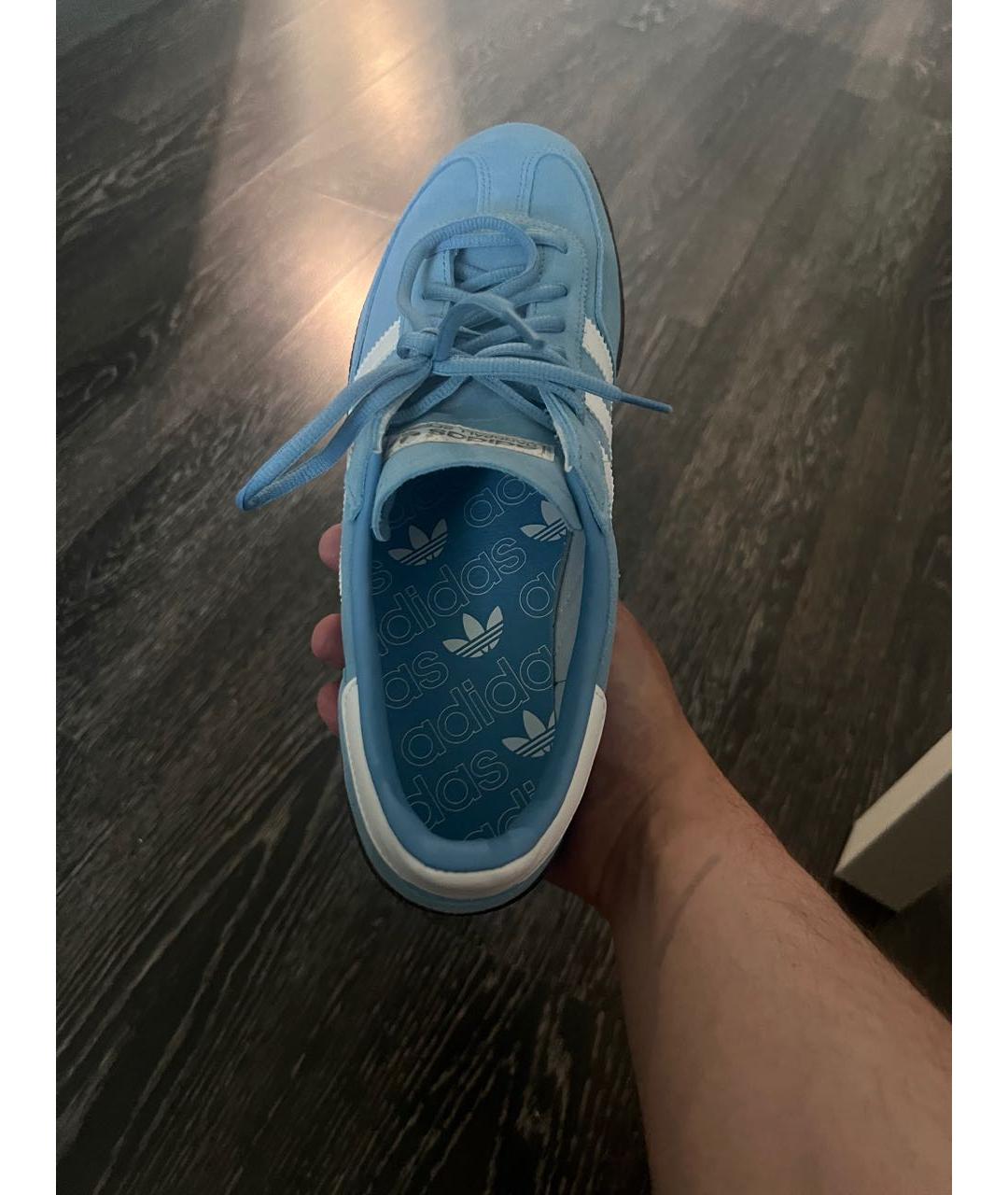 ADIDAS Голубые замшевые низкие кроссовки / кеды, фото 3