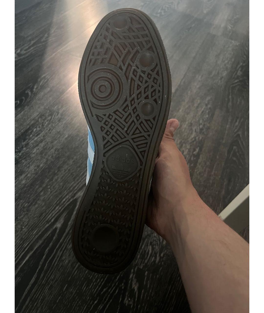 ADIDAS Голубые замшевые низкие кроссовки / кеды, фото 4