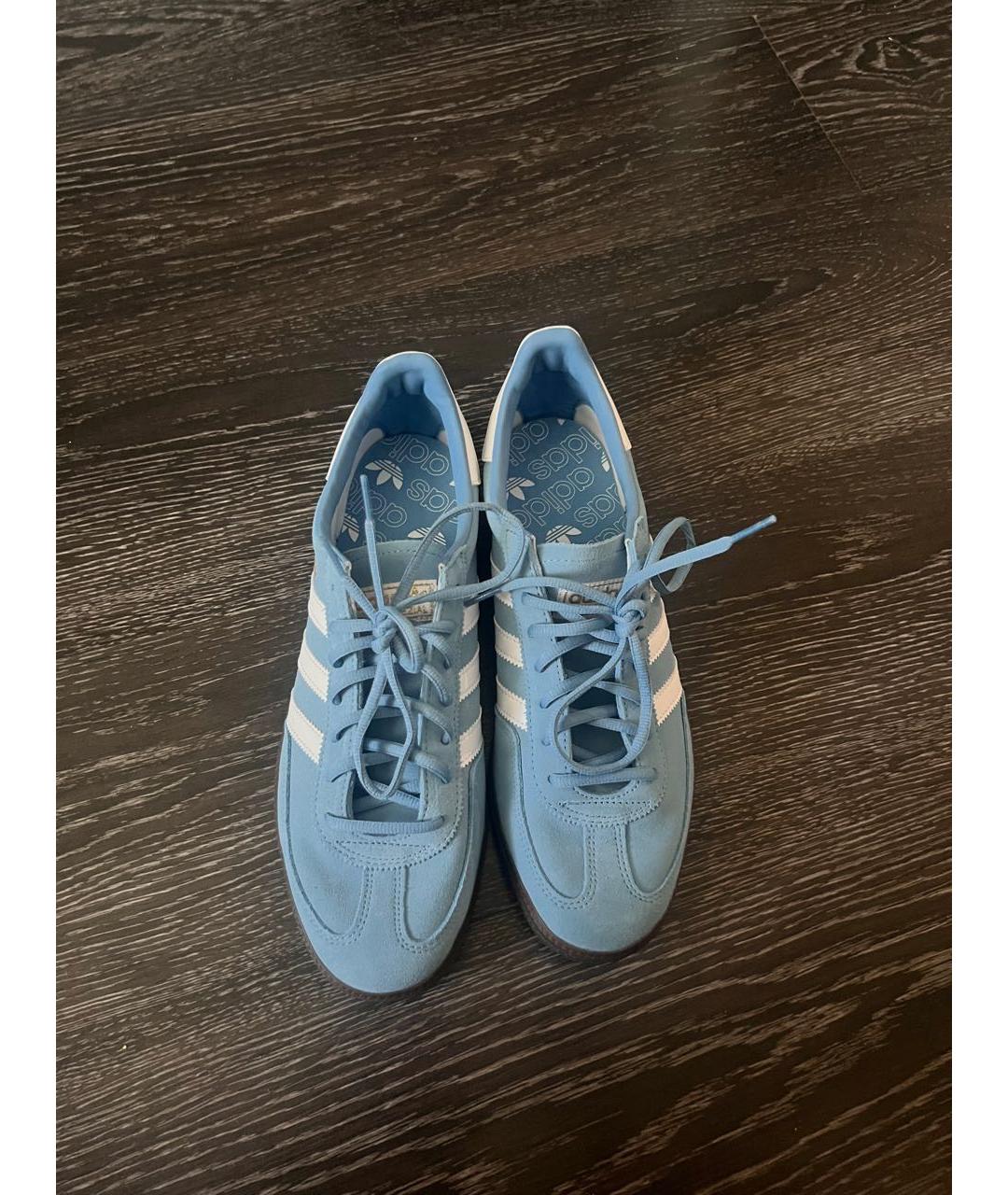 ADIDAS Голубые замшевые низкие кроссовки / кеды, фото 2