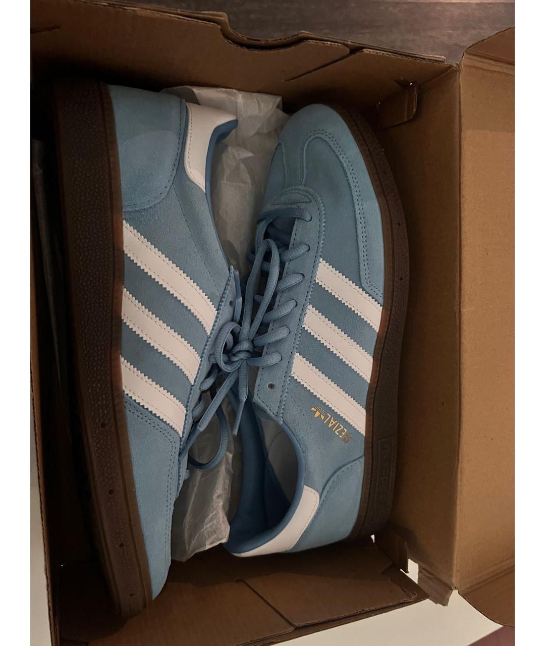 ADIDAS Голубые замшевые низкие кроссовки / кеды, фото 6