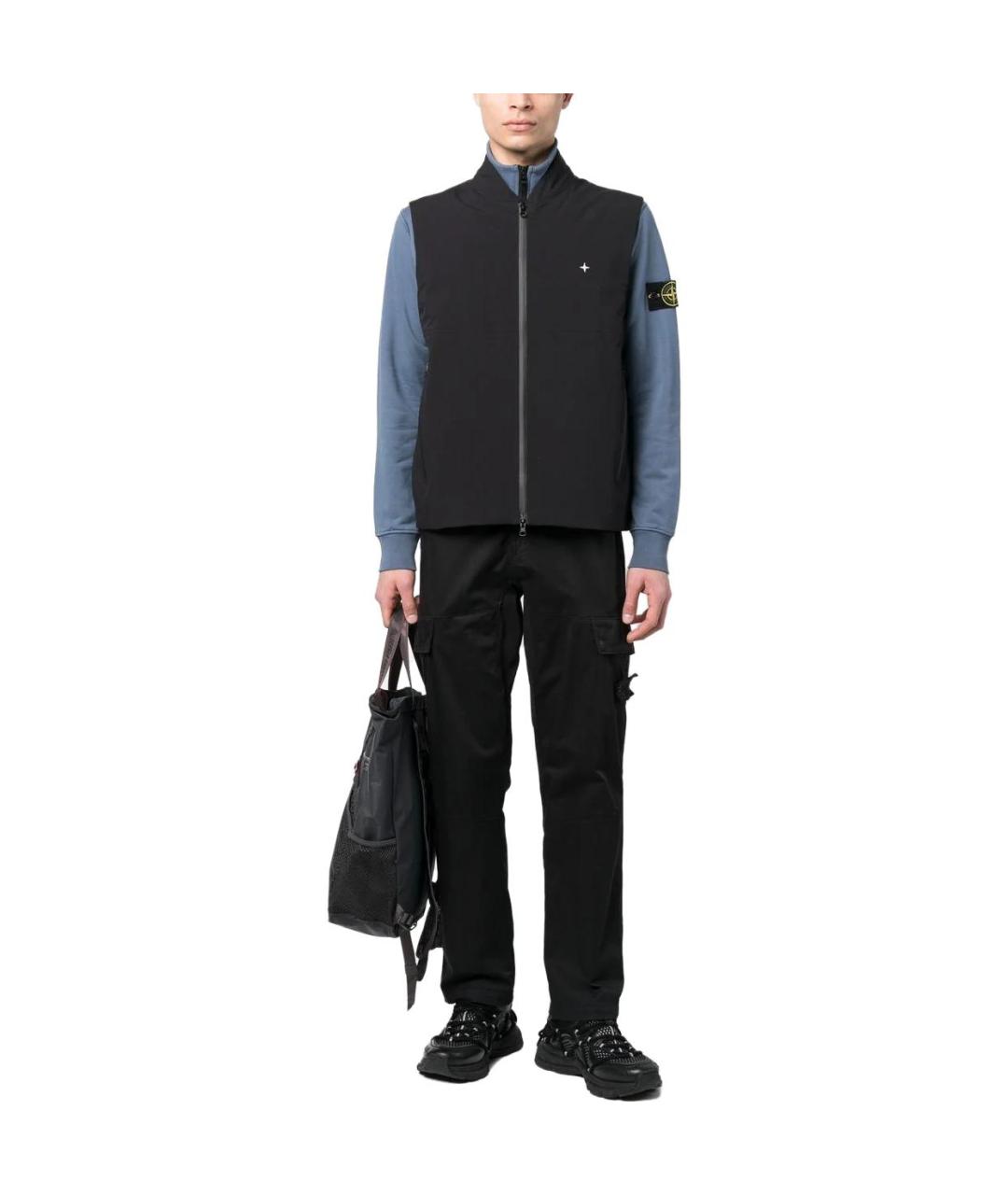 STONE ISLAND Черный жилет, фото 2