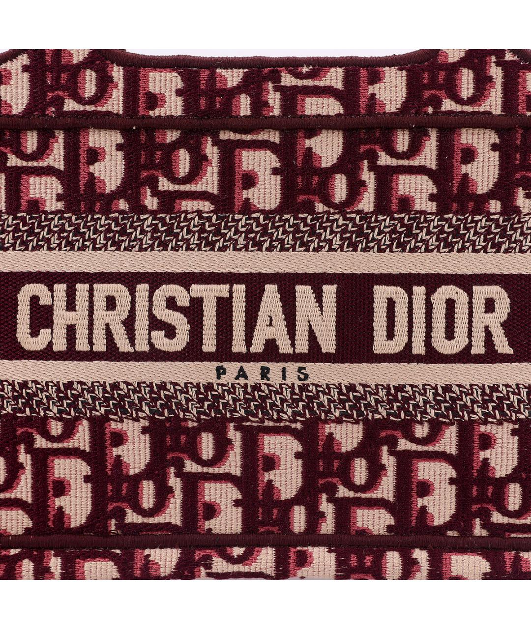 CHRISTIAN DIOR Бордовая сумка через плечо, фото 5