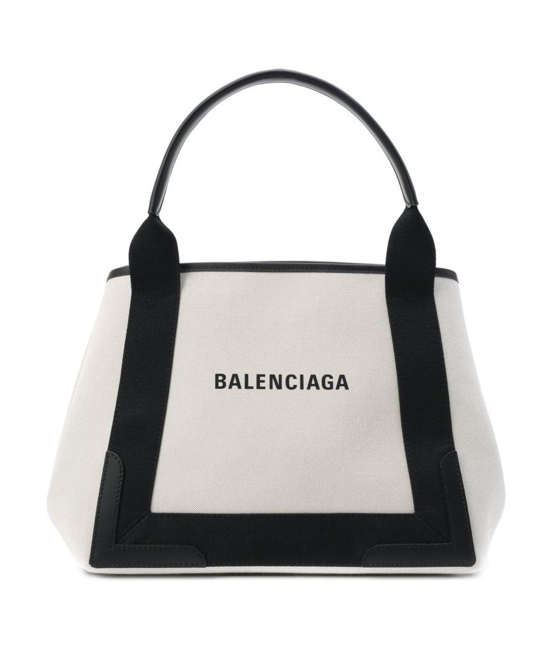 BALENCIAGA Бежевая тканевая сумка с короткими ручками, фото 1