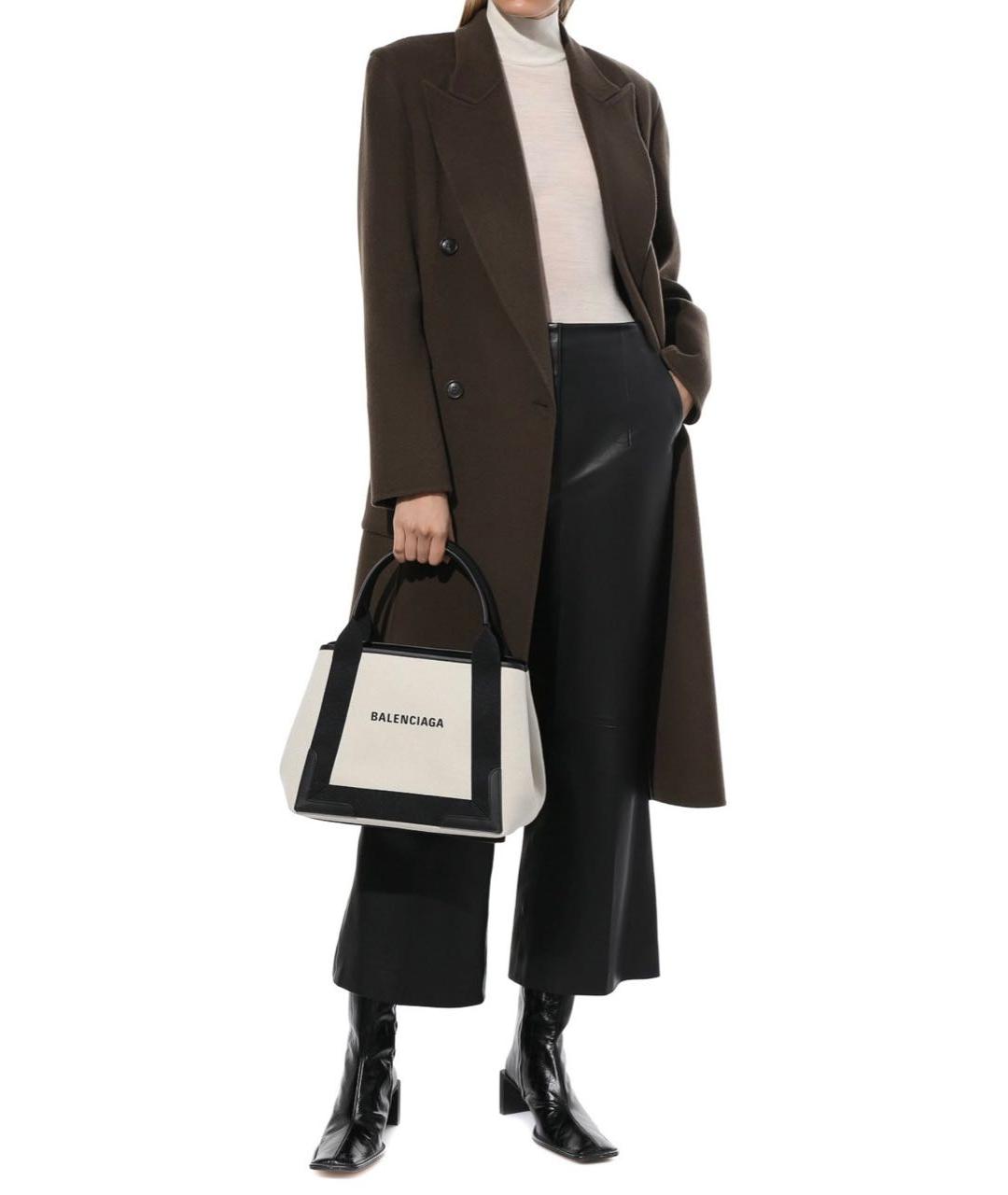BALENCIAGA Бежевая тканевая сумка с короткими ручками, фото 6
