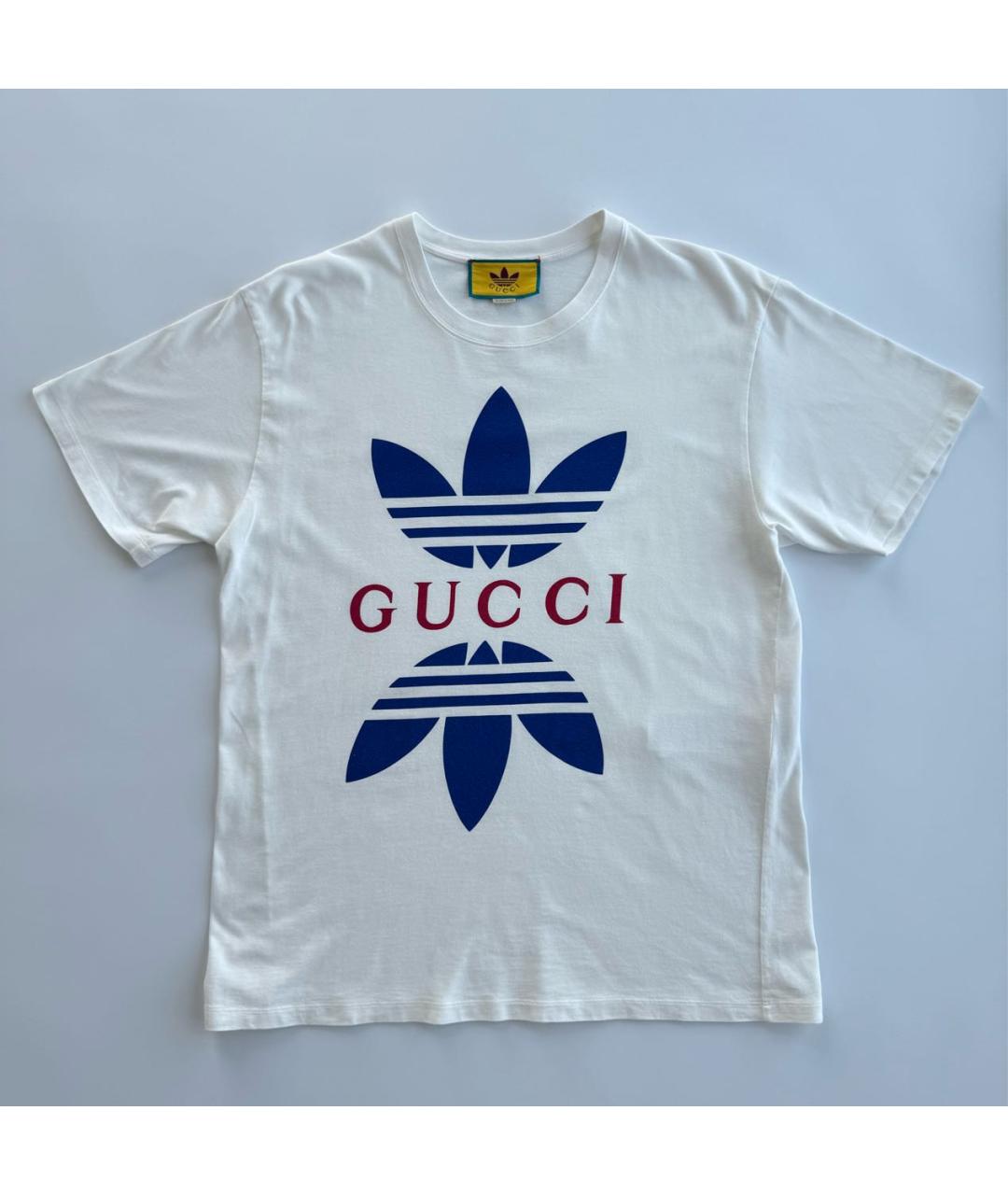 GUCCI Белая хлопковая футболка, фото 6
