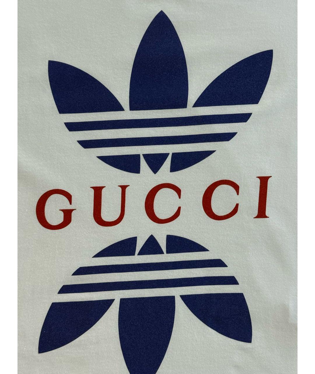 GUCCI Белая хлопковая футболка, фото 4