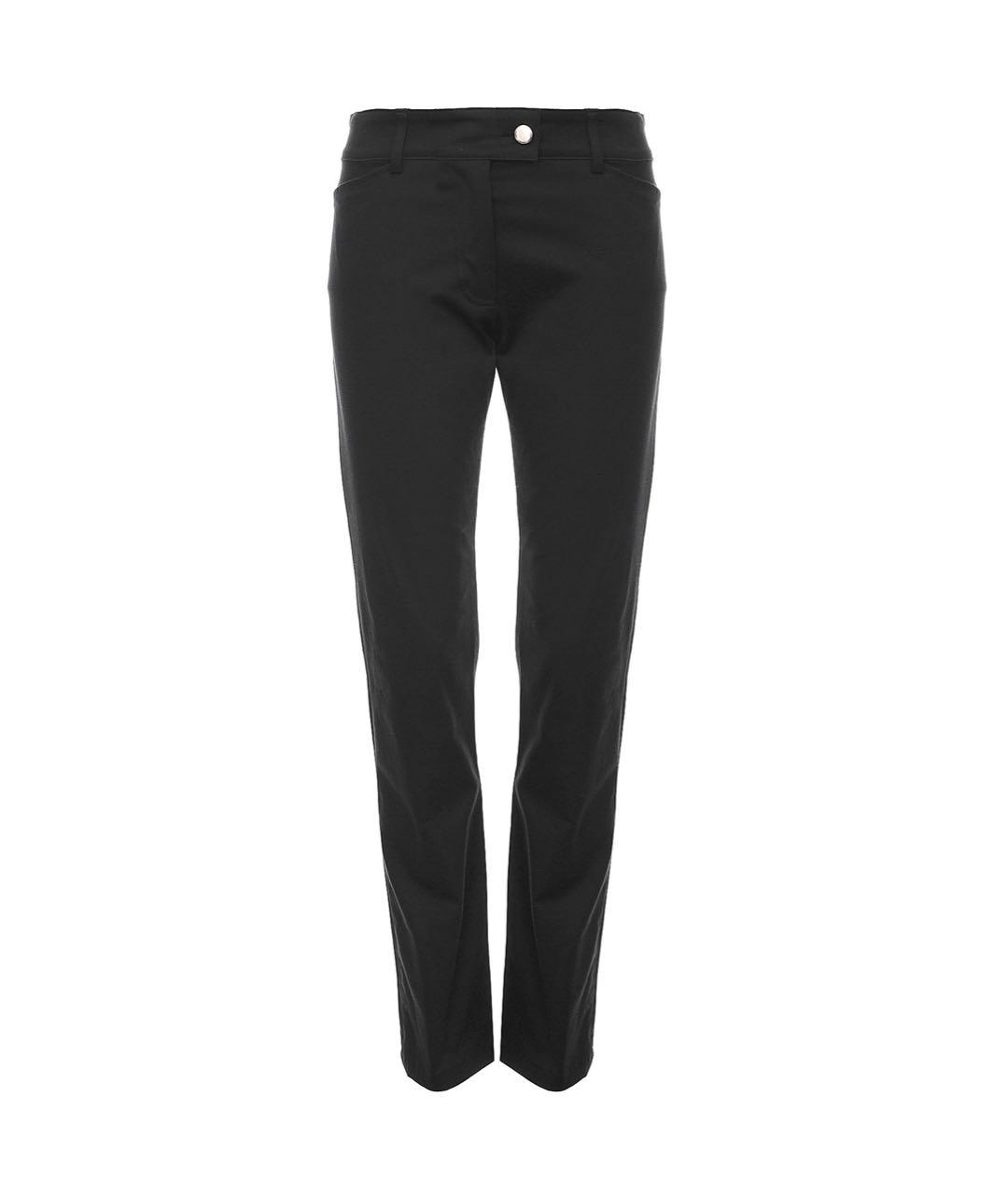 BALENCIAGA Черные хлопко-эластановые прямые брюки, фото 1